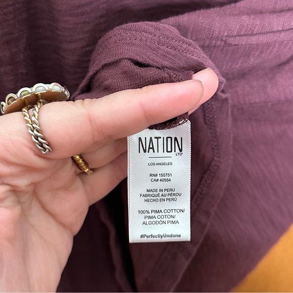 nation ltd tabitha v-neck puffed long sleeve shirt - Picture 9 of 9